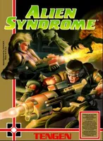 Discover Alien Syndrome, a classic sci-fi run and gun action game. Battle alien hordes in this retro top-down shooter for NES. Intense gameplay, co-op mode.