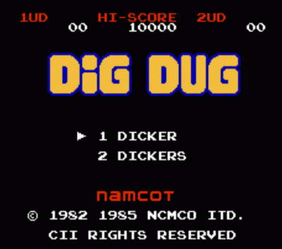 Play Dick Dug Hack NES - an exciting action-adventure game! Released on 12/06/1985.