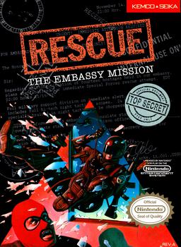 Play Rescue the Embassy Mission, the exciting NES action, strategy, and adventure game. Experience the espionage thrill!