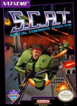 Discover S.C.A.T. Special Cybernetic Attack Team, an intense NES shooter game. Engage in sci-fi action and rescue the world from alien invasion.