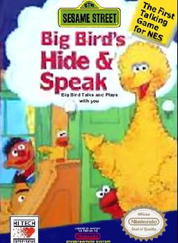 Play Sesame Street Big Bird Hide & Speak, an engaging educational NES game for kids. Fun language-learning adventure!