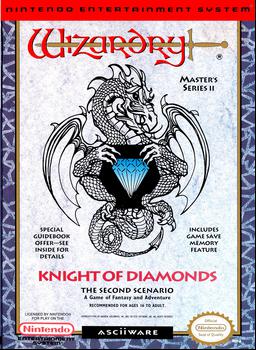 Explore the classic RPG adventure in Wizardry Knight of Diamonds for NES. Embark on an epic quest with strategic gameplay.