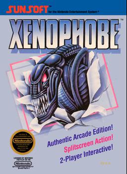 Explore the depths of space in Xenophobe, a retro NES sci-fi adventure game.