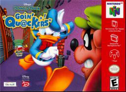 Explore Donald Duck's thrilling adventure in Goin' Quackers. Play now on Nintendo 64. Family-friendly platformer game.