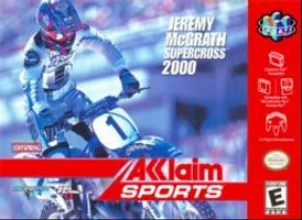 Experience the thrill of 'Jeremy McGrath Supercross 2000' on Nintendo 64. Race, compete, win!