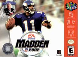 Explore Madden NFL 2002 on Nintendo 64. A top-rated sports game with immersive gameplay. Find game info, ratings, and more!