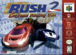 Play Rush 2: Extreme Racing USA on Nintendo 64. Experience thrilling races with stunning graphics!