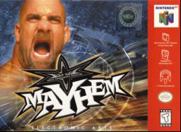 Relive the glory days of WCW with Mayhem, a classic wrestling game for N64. Unleash devastating moves, kick out after punishing slams, and achieve wrestling dominance.