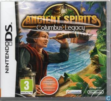 Explore historical adventures in 'Ancient Spirits: Columbus' Legacy' for Nintendo DS. Engaging puzzle strategy game awaiting your discovery!