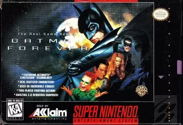 Play Batman Forever on SNES. An iconic action-adventure game. Dive into Gotham's dark alleys!