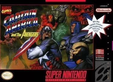 Play Captain America and The Avengers on SNES. Dive into classic action RPG gameplay. Explore, fight, and save the world!