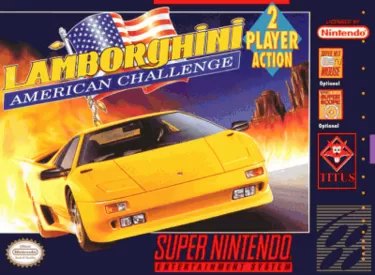 Experience the thrill of racing Lamborghinis on the SNES with Lamborghini American Challenge. Immerse yourself in this classic racing game from the 90s.