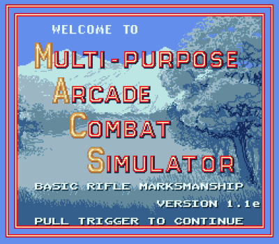 Explore M.A.C.S. Basic Rifle Simulator on SNES. Experience top military training now!