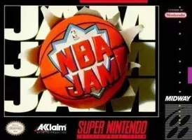 Experience the iconic NBA Jam for SNES, a classic arcade basketball game. Relive the retro multiplayer action of this SNES sports game gem.