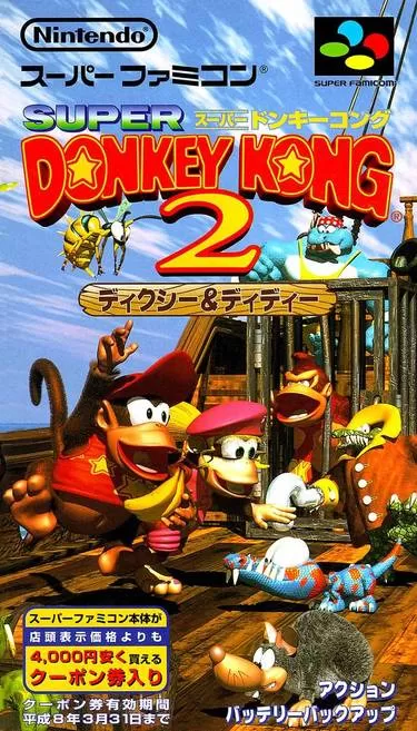 Explore the thrilling adventure of Super Donkey Kong 2 on SNES. A must-play game with strategic action and challenging levels.