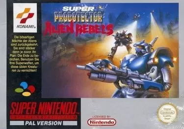 Experience the action-packed Super Probotector: The Alien Rebels on SNES. Epic shooter with intense gameplay!