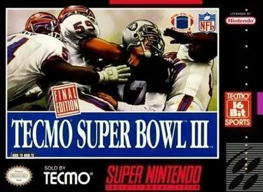 Play Tecmo Super Bowl III: Final Edition on SNES. Relive this classic sports game with updated rosters and exciting gameplay.