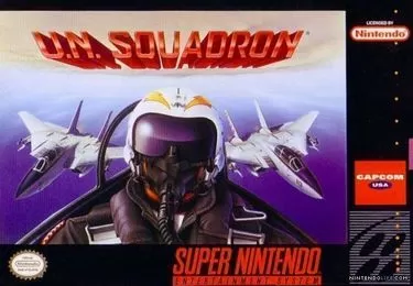 Play U.N. Squadron on SNES - a thrilling action shooter game filled with strategy and adventure.