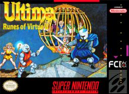 Explore medieval fantasy in Ultima: Runes of Virtue II for SNES. Dive into RPG action today!
